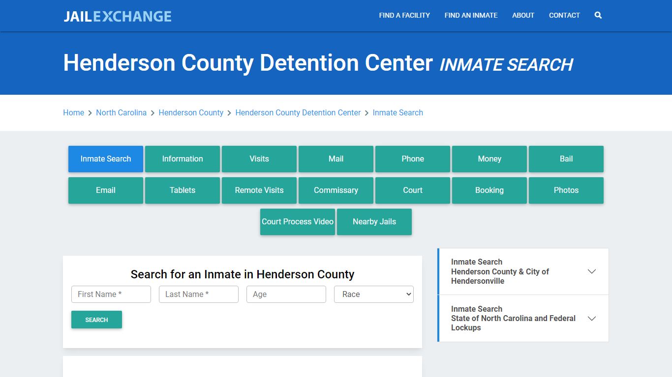 Henderson County Detention Center Inmate Search - Jail Exchange