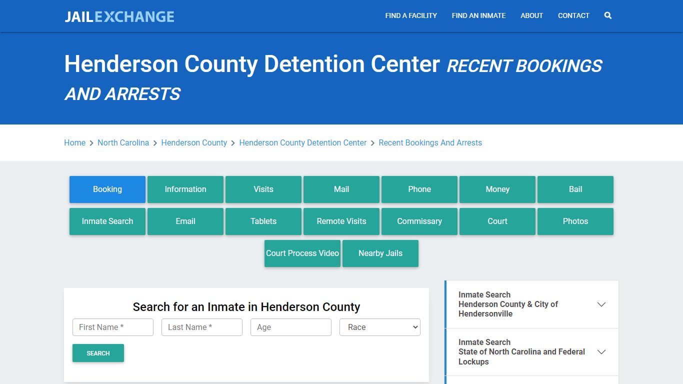 Henderson County Detention Center Recent Bookings And Arrests